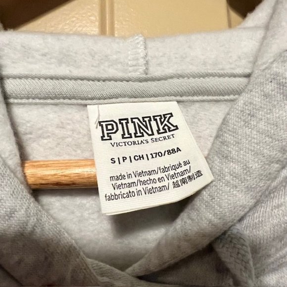 Victoria Secret Pink, Women's grey hoodie pullover sweatshirt, small - Picture 6 of 6